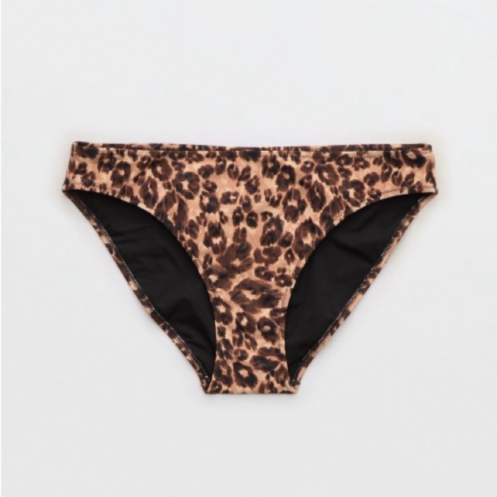 Aerie Leopard Full Coverage Bikini Bottom
